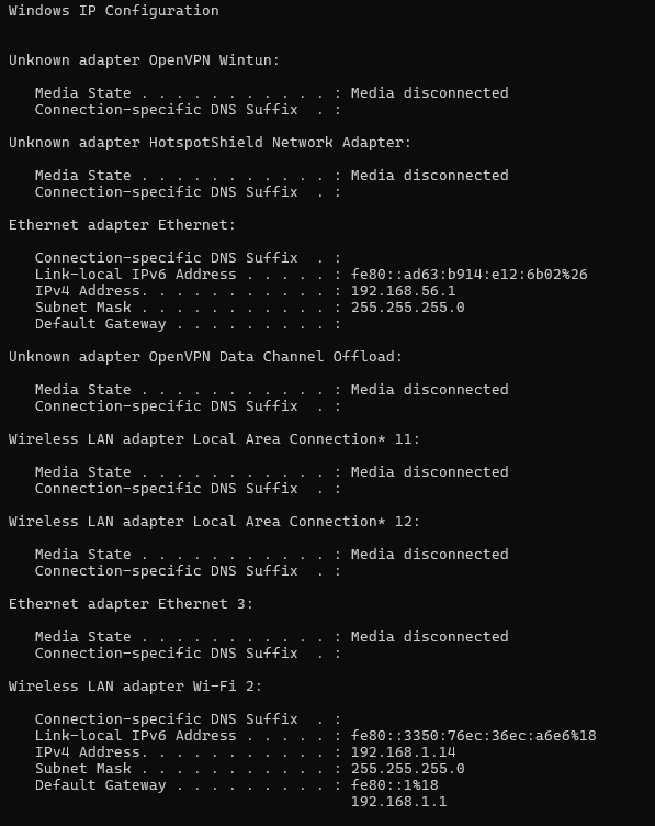 Configure IP Address